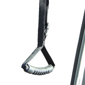 Stander CarCaddie. Image of the CarCaddie hanging from a car door.