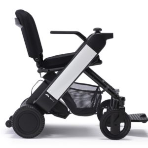 WHILL Model F Power Wheelchair. Image of the power wheelchair.