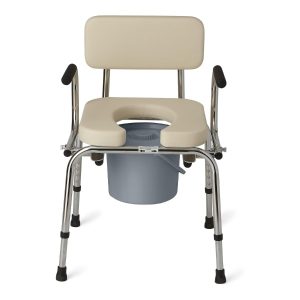 Medline Commode Drop Arm Padded Seat 350 LBS